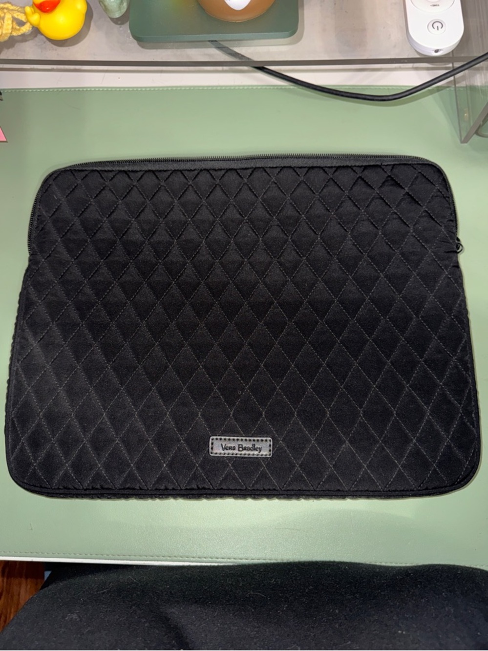 Quilted Vera Bradley Black Laptop Sleeve - Picture 5 of 6